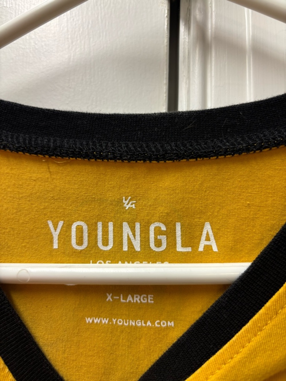 YoungLA Yellow Short-Sleeve Graphic Tee with Black Trim - Picture 3 of 3